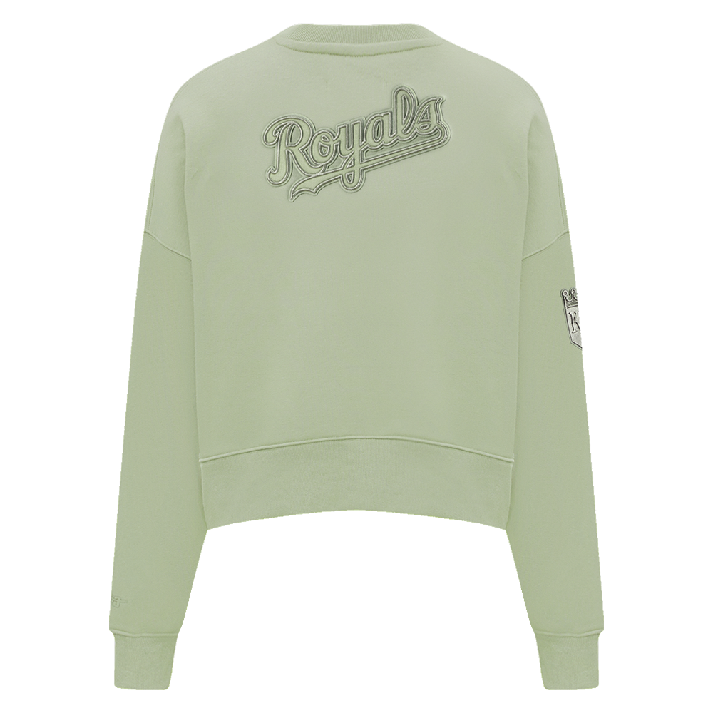 MLB KANSAS CITY ROYALS NEUTRAL CHANDAIL À COL ROND EN MOLLETON (VERT MOUSSE)