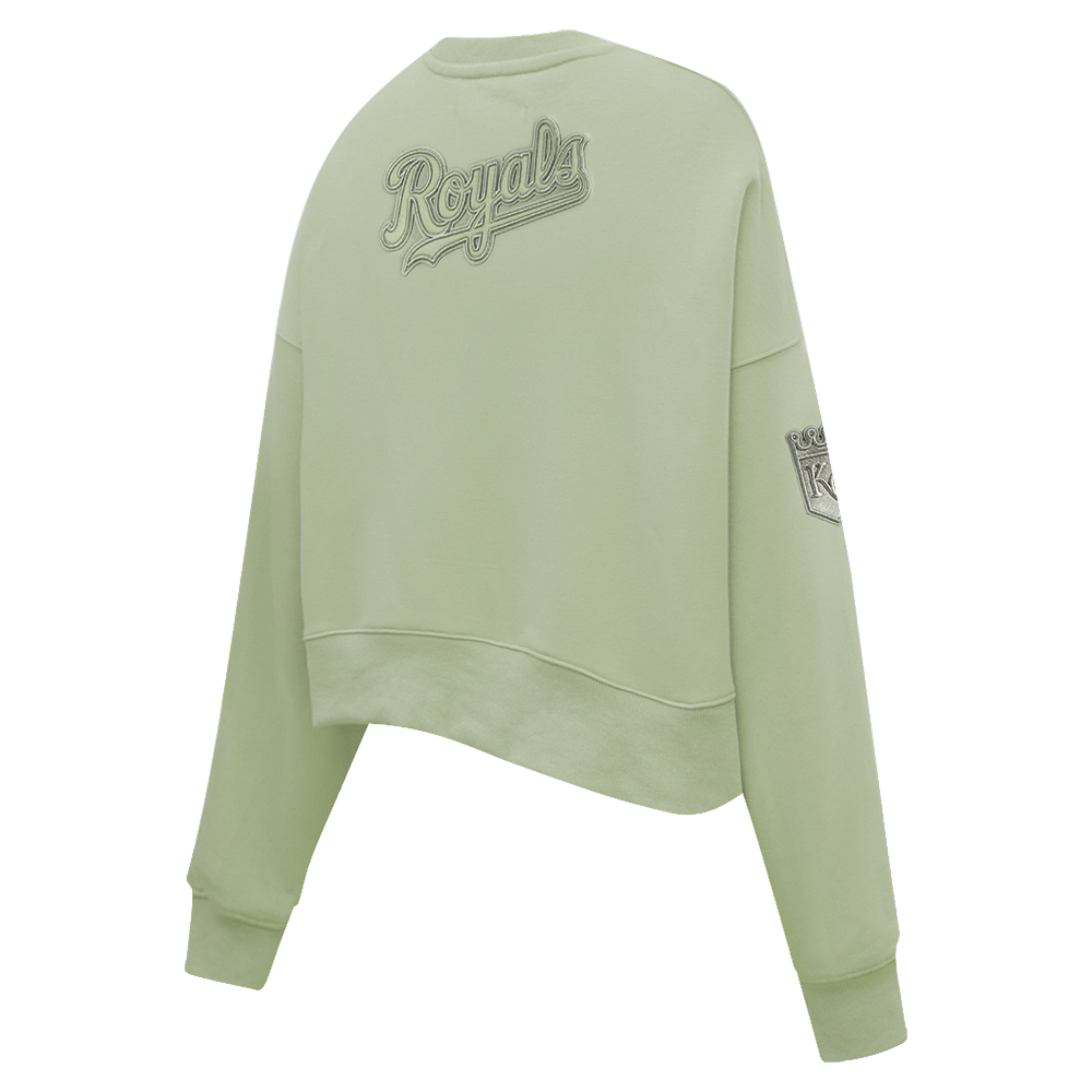 MLB KANSAS CITY ROYALS NEUTRAL CHANDAIL À COL ROND EN MOLLETON (VERT MOUSSE)