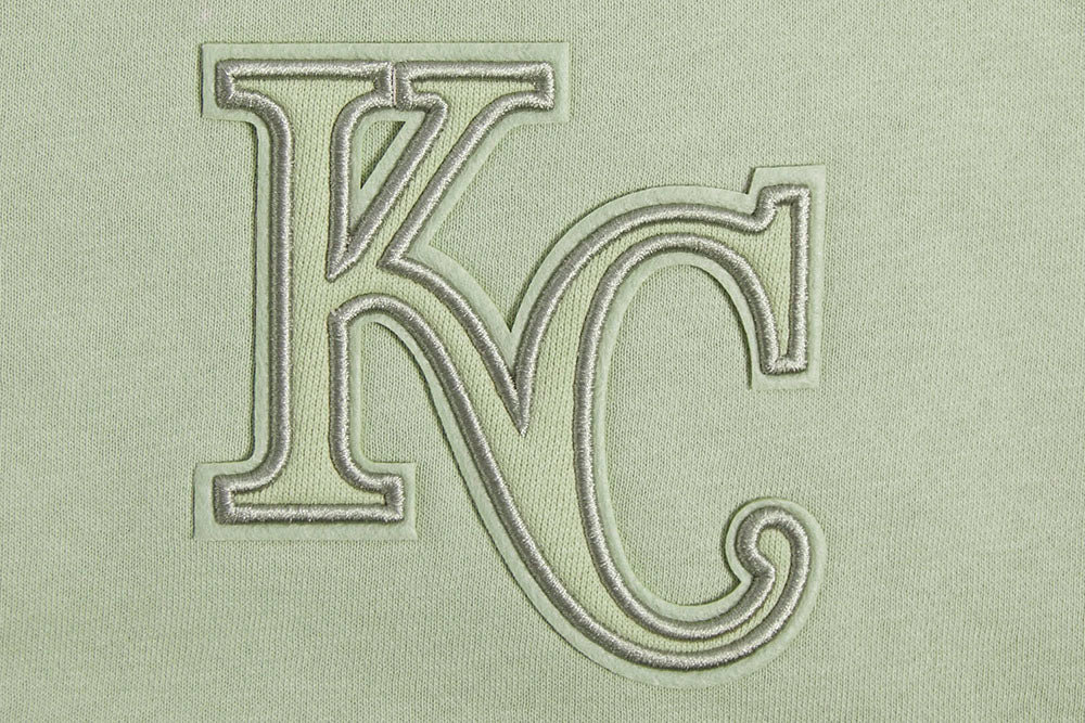 MLB KANSAS CITY ROYALS NEUTRAL CHANDAIL À COL ROND EN MOLLETON (VERT MOUSSE)