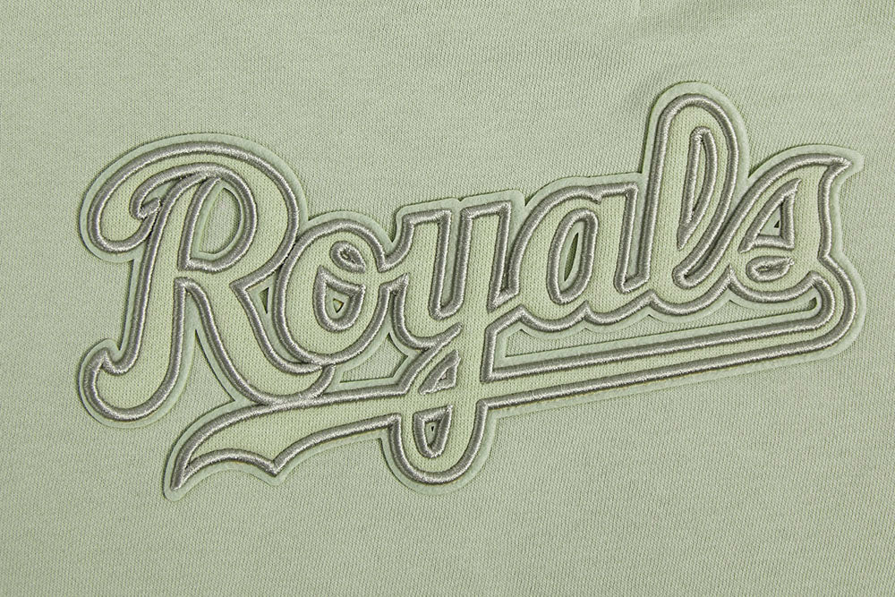 MLB KANSAS CITY ROYALS NEUTRAL CHANDAIL À COL ROND EN MOLLETON (VERT MOUSSE)