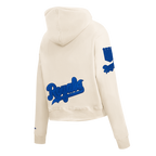 MLB KANSAS CITY ROYALS TRIPLE TONAL CHANDAIL À CAPUCHON EN MAILLE DOUBLE À GLISSIÈRE POUR FEMME (COQUILLE D'ŒUF)