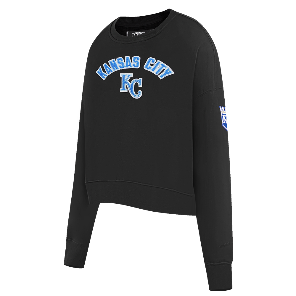 MLB KANSAS CITY ROYALS CLASSIC WOMEN'S CREWNECK (BLACK)