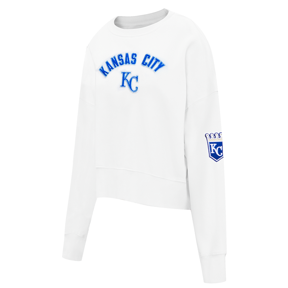 MLB KANSAS CITY ROYALS CLASSIC WOMEN'S CREWNECK (WHITE)