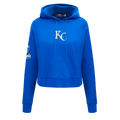 MLB KANSAS CITY ROYALS CLASSIC CHANDAIL À CAPUCHON COURT POUR FEMME (BLEU ROYAL)