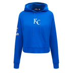 MLB KANSAS CITY ROYALS CLASSIC CHANDAIL À CAPUCHON COURT POUR FEMME (BLEU ROYAL)