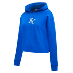 MLB KANSAS CITY ROYALS CLASSIC CHANDAIL À CAPUCHON COURT POUR FEMME (BLEU ROYAL)