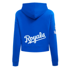 MLB KANSAS CITY ROYALS CLASSIC CHANDAIL À CAPUCHON COURT POUR FEMME (BLEU ROYAL)