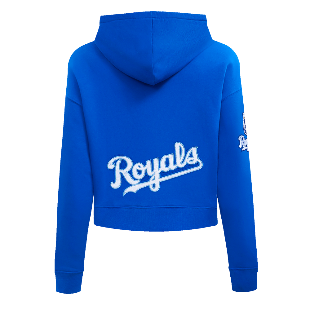 MLB KANSAS CITY ROYALS CLASSIC CHANDAIL À CAPUCHON COURT POUR FEMME (BLEU ROYAL)