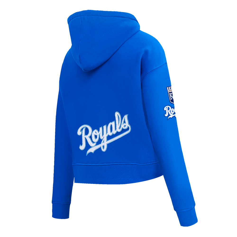 MLB KANSAS CITY ROYALS CLASSIC CHANDAIL À CAPUCHON COURT POUR FEMME (BLEU ROYAL)