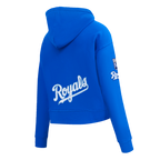 MLB KANSAS CITY ROYALS CLASSIC CHANDAIL À CAPUCHON COURT POUR FEMME (BLEU ROYAL)