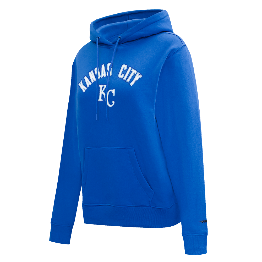 MLB KANSAS CITY ROYALS CLASSIC WOMEN'S FLEECE PULLOVER HOODIE (ROYAL BLUE)