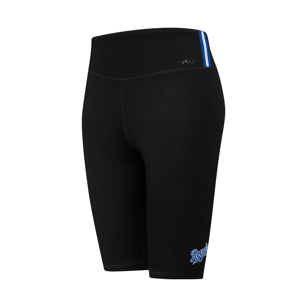 MLB KANSAS CITY ROYALS CLASSIC WOMEN'S COTTON BIKE SHORT (BLACK)
