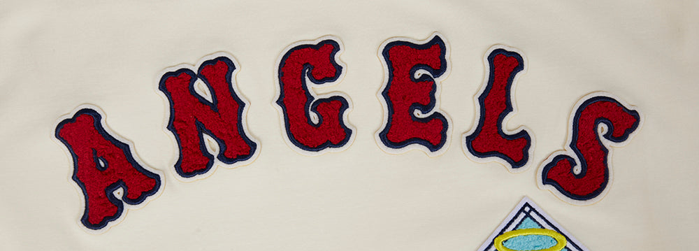 MLB LOS ANGELES ANGELS RETRO CLASSIC MEN'S STRIPED TOP (EGGSHELL/ RED)