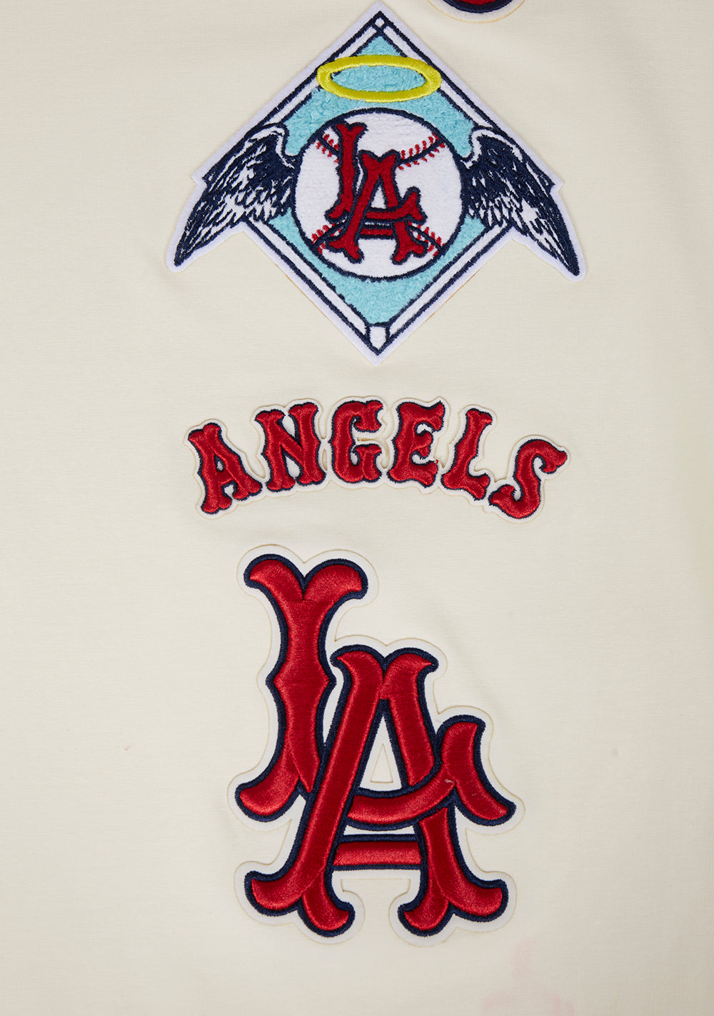 MLB LOS ANGELES ANGELS RETRO CLASSIC MEN'S STRIPED TOP (EGGSHELL/ RED)