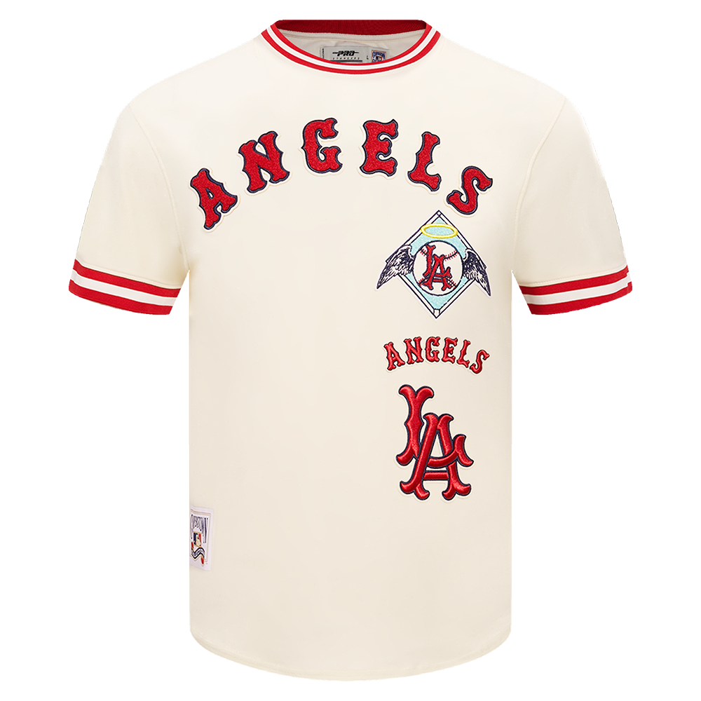 MLB LOS ANGELES ANGELS RETRO CLASSIC HAUT POUR HOMME (COQUILLE D'ŒUF/ROUGE)