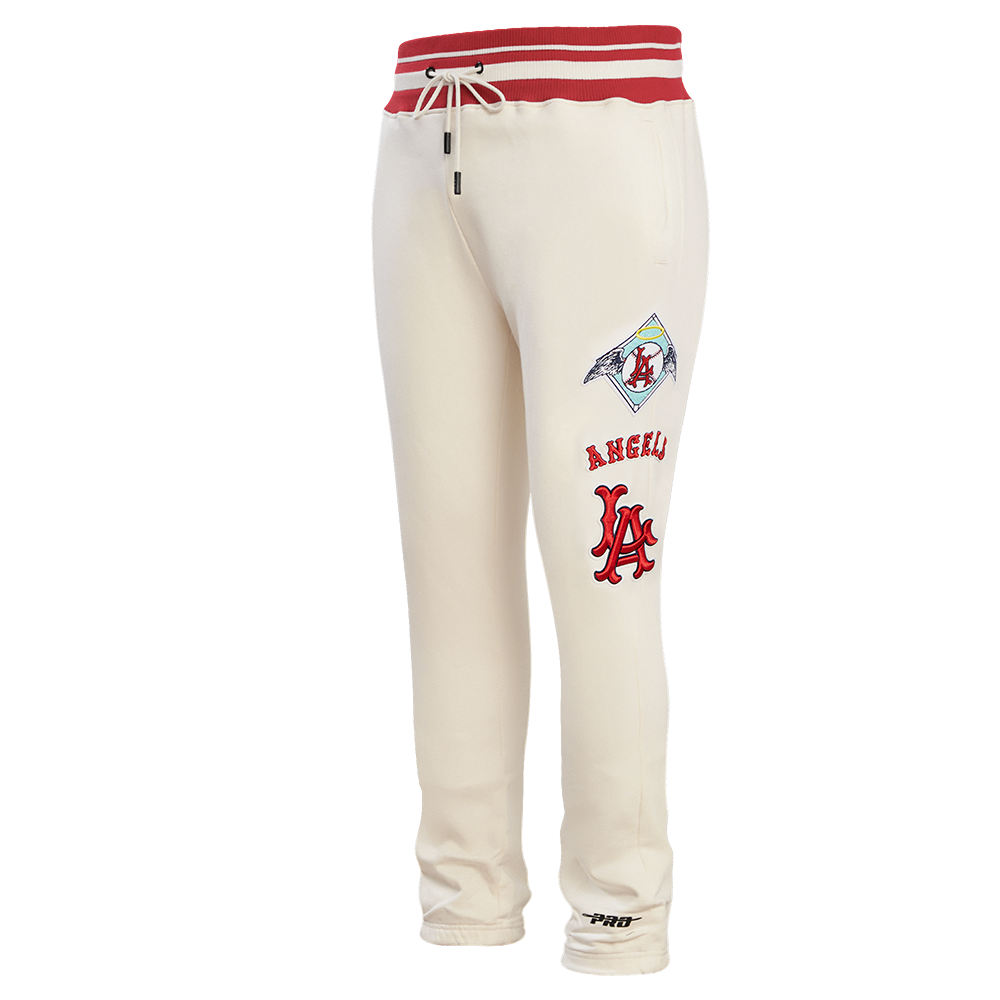 MLB LOS ANGELES ANGELS RETRO CLASSIC MEN'S SWEATPANT (EGGSHELL/ RED)