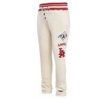 MLB LOS ANGELES ANGELS RETRO CLASSIC MEN'S SWEATPANT (EGGSHELL/ RED)