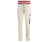 MLB LOS ANGELES ANGELS RETRO CLASSIC MEN'S SWEATPANT (EGGSHELL/ RED)