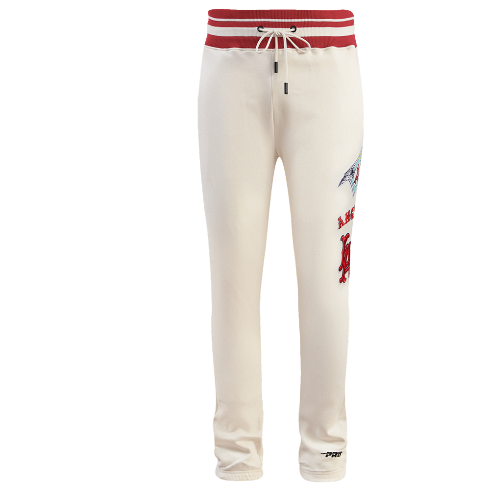 MLB LOS ANGELES ANGELS RETRO CLASSIC MEN'S SWEATPANT (EGGSHELL/ RED)
