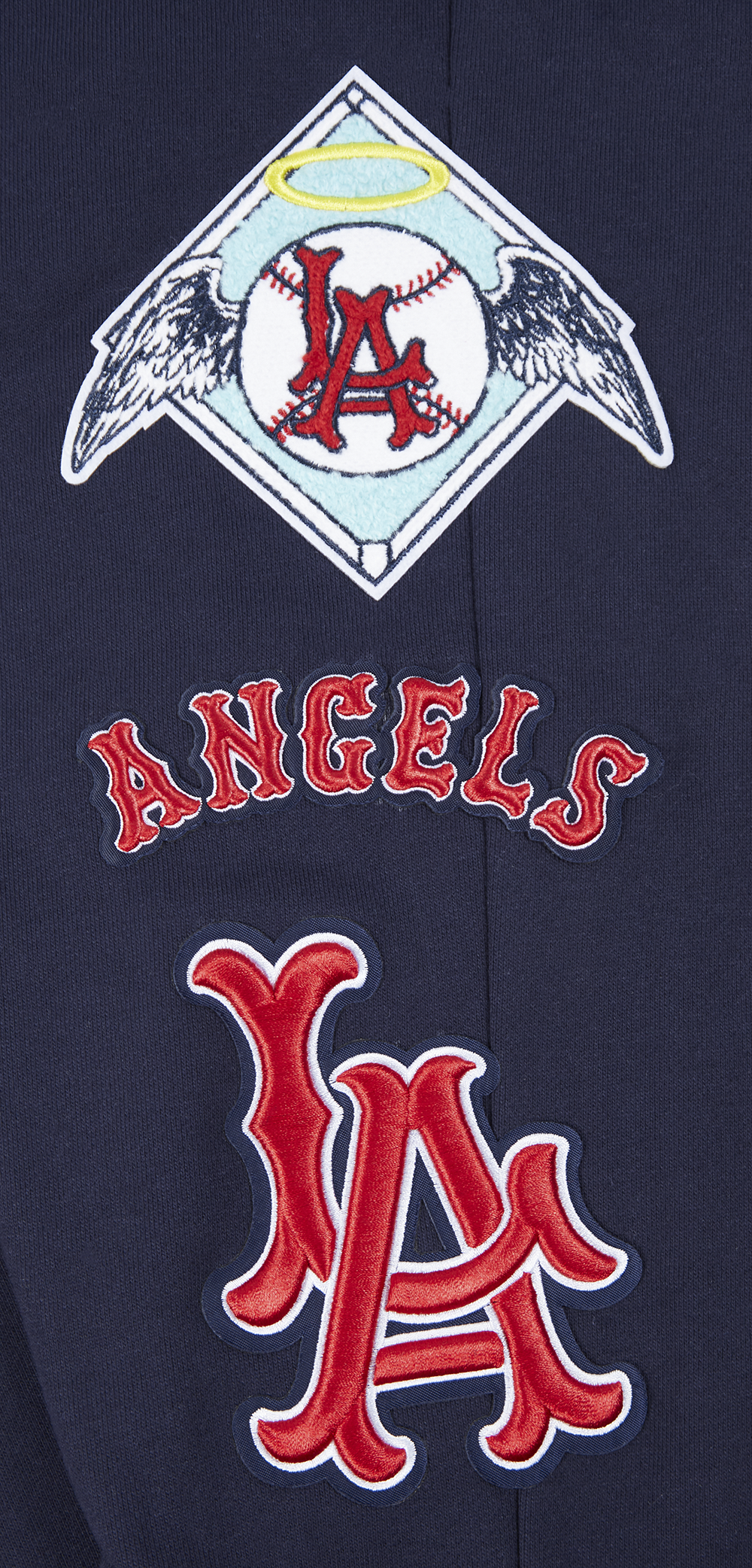 MLB LOS ANGELES ANGELS RETRO CLASSIC PANTALON OUATÉ POUR HOMME (MARINE MINUIT/ROUGE/MARINE MINUIT)