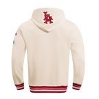 MLB LOS ANGELES ANGELS RETRO CLASSIC MEN'S PULLOVER HOODIE (EGGSHELL/RED)
