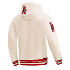 MLB LOS ANGELES ANGELS RETRO CLASSIC MEN'S PULLOVER HOODIE (EGGSHELL/RED)