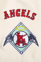 MLB LOS ANGELES ANGELS RETRO CLASSIC MEN'S PULLOVER HOODIE (EGGSHELL/RED)