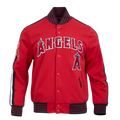 MLB LOS ANGELES ANGELS CURRENT LOGO PRO GAME DAY MEN'S DK JACKET (RED/BLACK/WHITE)