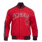 MLB LOS ANGELES ANGELS CURRENT LOGO PRO GAME DAY MEN'S DK JACKET (RED/BLACK/WHITE)