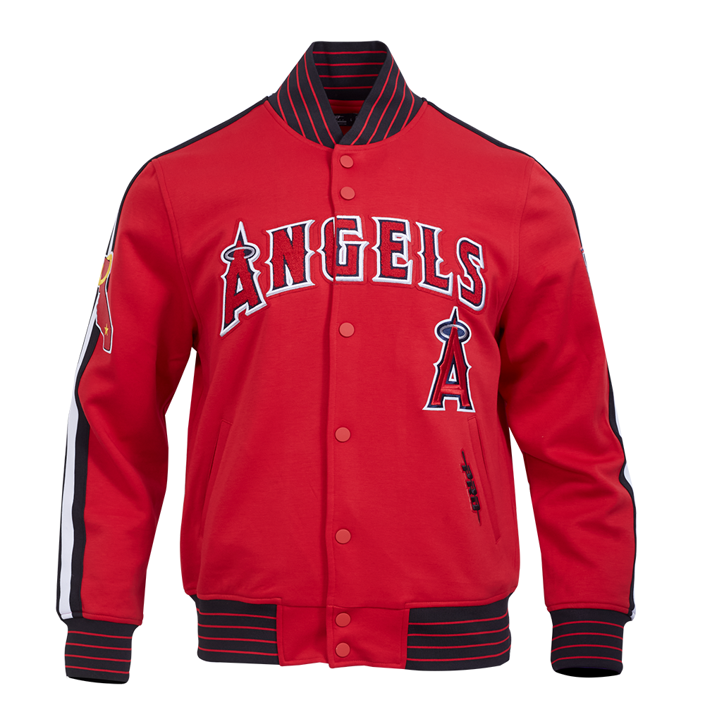 MLB LOS ANGELES ANGELS CURRENT LOGO PRO GAME DAY MEN'S DK JACKET (RED/BLACK/WHITE)