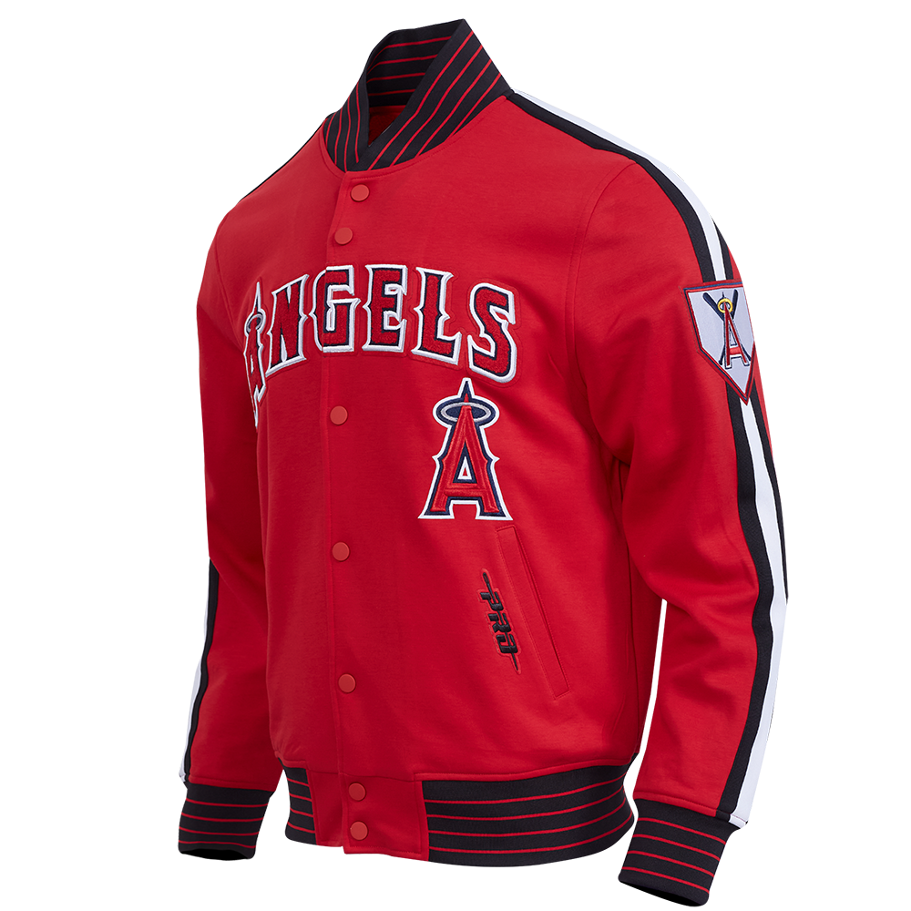 MLB LOS ANGELES ANGELS CURRENT LOGO PRO GAME DAY MEN'S DK JACKET (RED/BLACK/WHITE)