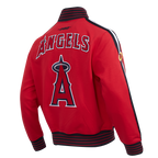 MLB LOS ANGELES ANGELS CURRENT LOGO PRO GAME DAY MEN'S DK JACKET (RED/BLACK/WHITE)