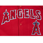 MLB LOS ANGELES ANGELS CURRENT LOGO PRO GAME DAY MEN'S DK JACKET (RED/BLACK/WHITE)