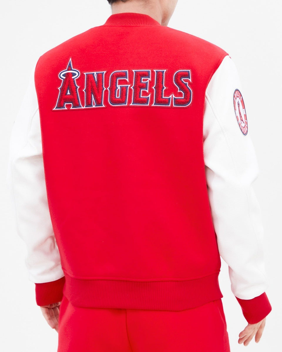 MLB LOS ANGELES ANGELS CLASSIC WOOL MEN'S VARSITY JACKET (RED / WHITE)