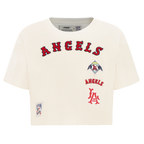 MLB LOS ANGELES ANGELS RETRO CLASSIC WOMEN'S BOXY TOP (EGGSHELL)