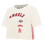 MLB LOS ANGELES ANGELS RETRO CLASSIC WOMEN'S BOXY TOP (EGGSHELL)
