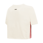 MLB LOS ANGELES ANGELS RETRO CLASSIC WOMEN'S BOXY TOP (EGGSHELL)