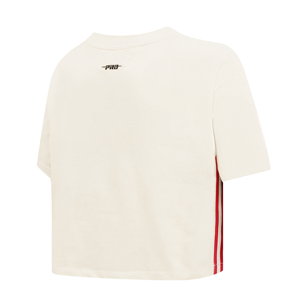 MLB LOS ANGELES ANGELS RETRO CLASSIC WOMEN'S BOXY TOP (EGGSHELL)