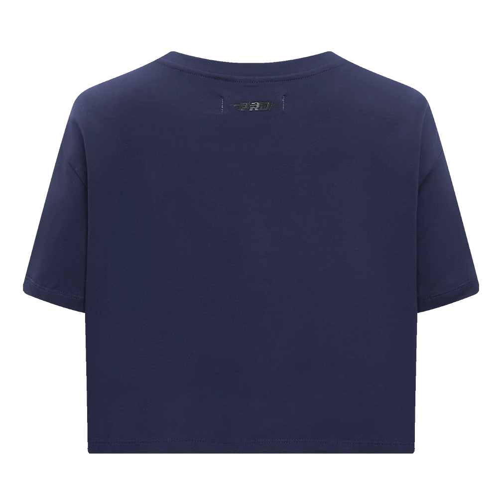 MLB LOS ANGELES ANGELS RETRO CLASSIC WOMEN'S SINGLE JERSEY BOXY TOP (MIDNIGHT NAVY)