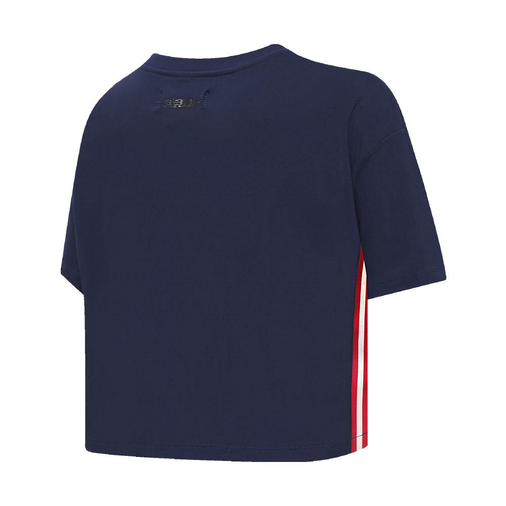 MLB LOS ANGELES ANGELS RETRO CLASSIC WOMEN'S SINGLE JERSEY BOXY TOP (MIDNIGHT NAVY)