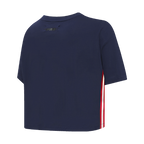 MLB LOS ANGELES ANGELS RETRO CLASSIC WOMEN'S SINGLE JERSEY BOXY TOP (MIDNIGHT NAVY)