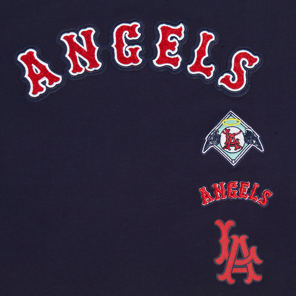 MLB LOS ANGELES ANGELS RETRO CLASSIC WOMEN'S SINGLE JERSEY BOXY TOP (MIDNIGHT NAVY)
