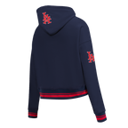 MLB LOS ANGELES ANGELS RETRO CLASSIC CHANDAIL À CAPUCHON COURT CÔTELÉ POUR FEMME (MARINE MINUIT/ROUGE/MARINE MINUIT)