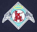 MLB LOS ANGELES ANGELS RETRO CLASSIC CHANDAIL À CAPUCHON COURT CÔTELÉ POUR FEMME (MARINE MINUIT/ROUGE/MARINE MINUIT)