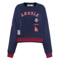 MLB LOS ANGELES ANGELS RETRO CLASSIC WOMEN'S RIB CREWNECK (MIDNIGHT NAVY/RED/MIDNIGHT NAVY)