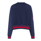 MLB LOS ANGELES ANGELS RETRO CLASSIC WOMEN'S RIB CREWNECK (MIDNIGHT NAVY/RED/MIDNIGHT NAVY)