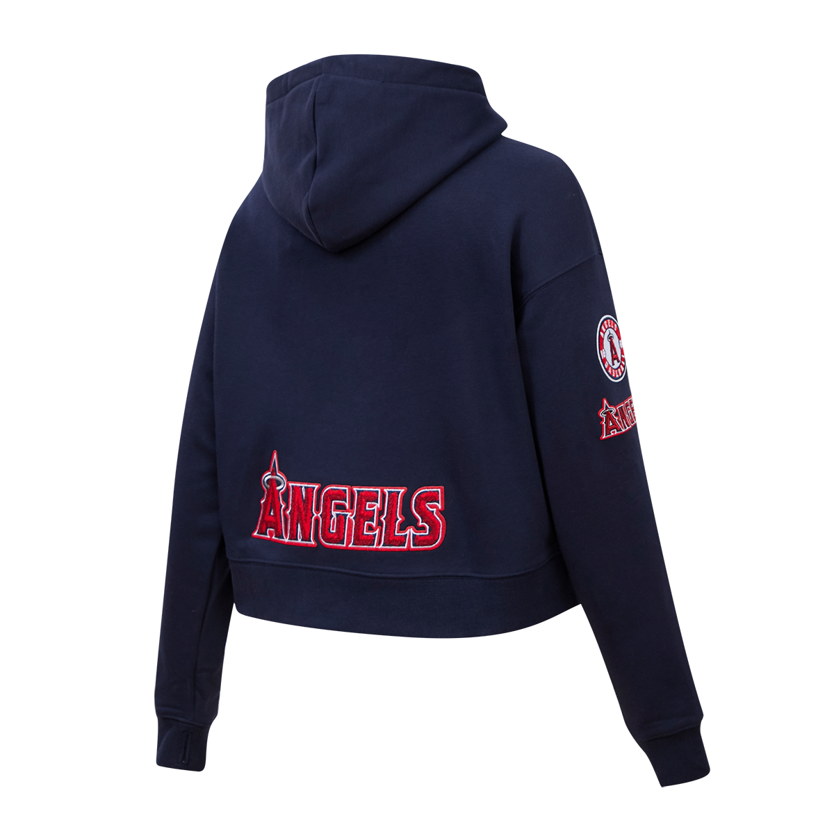 MLB LOS ANGELES ANGELS CLASSIC WOMEN'S CROPPED PO HOODIE (MIDNIGHT NAVY)