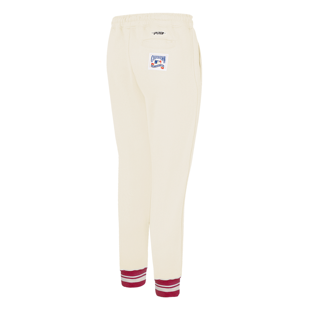 MLB LOS ANGELES ANGELS RETRO CLASSIC WOMEN'S RIB SWEATPANT (EGGSHELL/ RED)