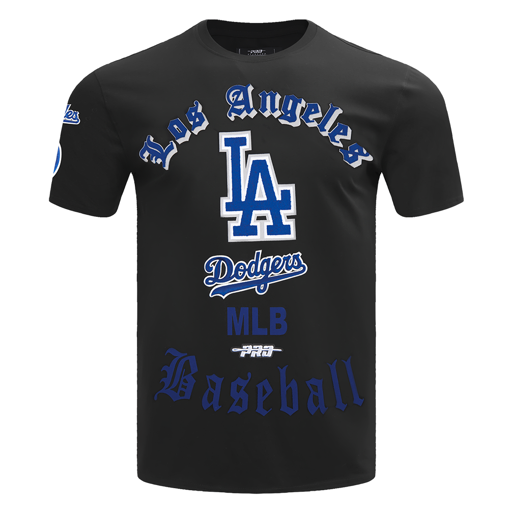 MLB LOS ANGELES DODGERS OLD ENGLISH MEN'S SJ TOP (BLACK)