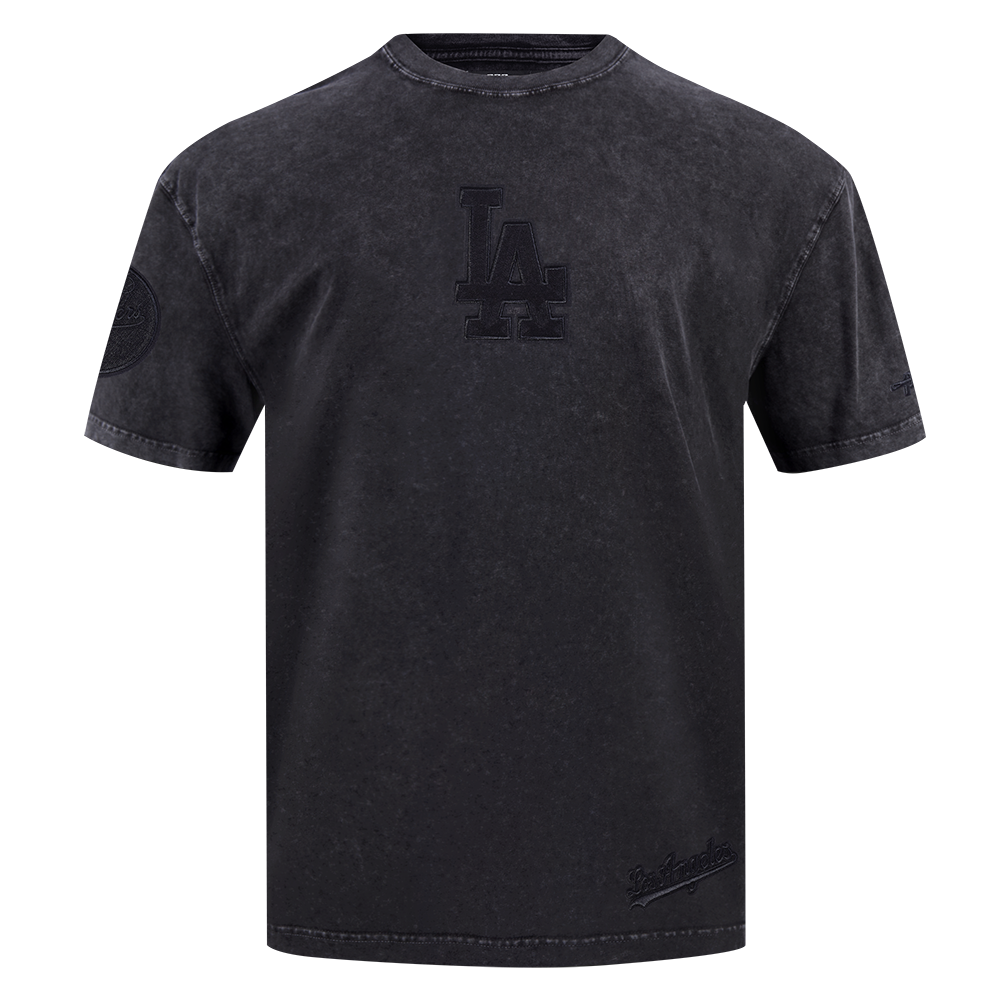 MLB LOS ANGELES DODGERS WASHED CLASSIC T-SHIRT À MANCHES COURTES POUR HOMME (NOIR DÉLAVÉ)